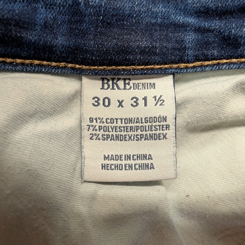 BKE Payton Jeans Womens 30x31.5 Mid Rise Bootcut Denim Medium Wash - Picture 8 of 8